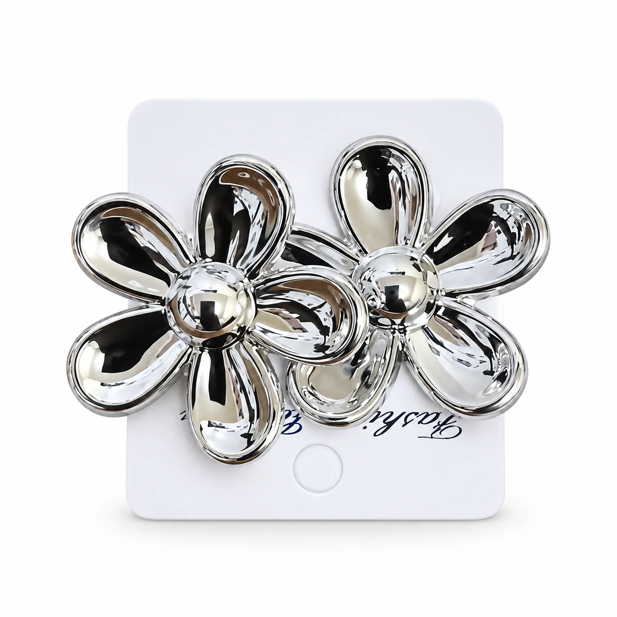 Silver Flower Stud Earrings