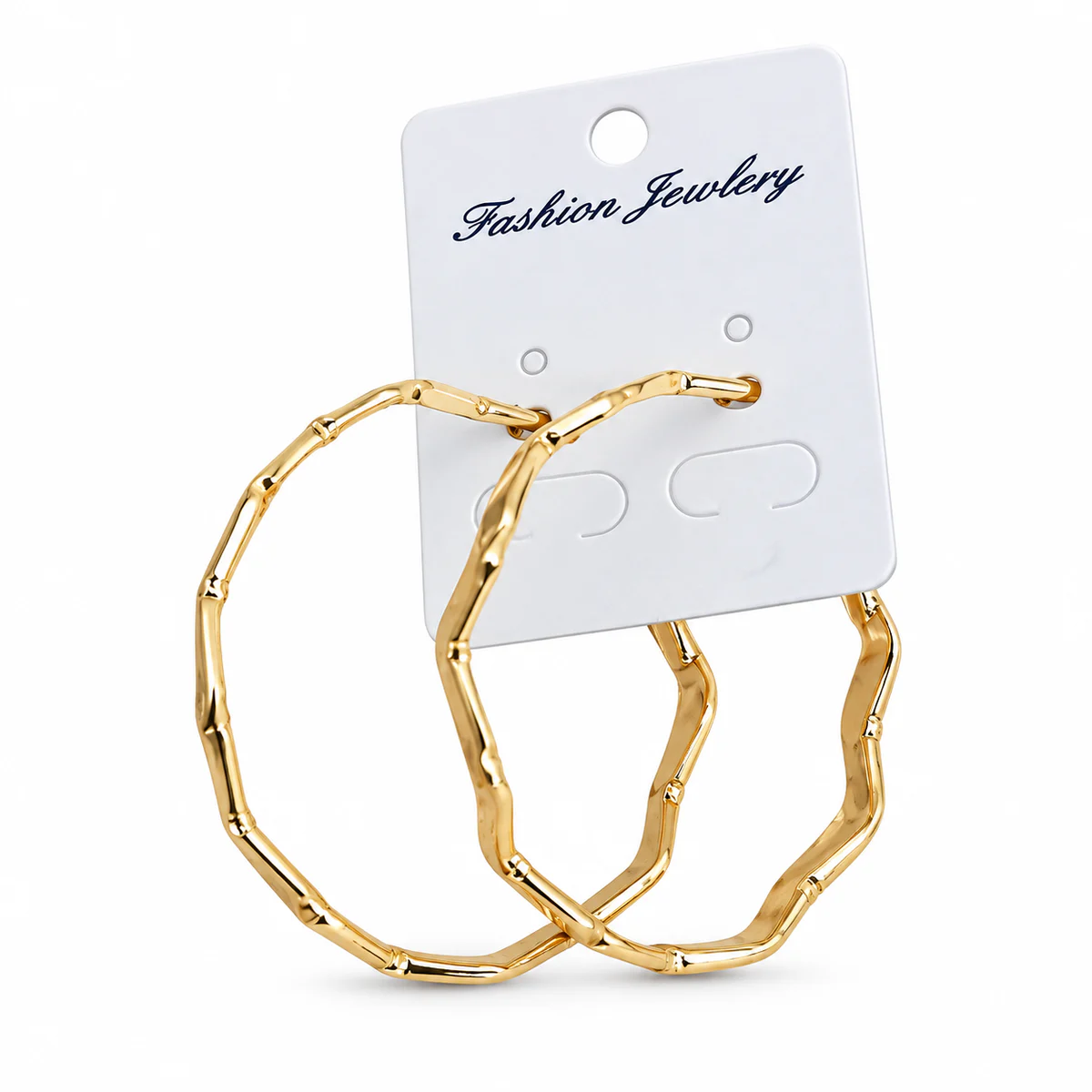 Gold Angular Hoop Earrings