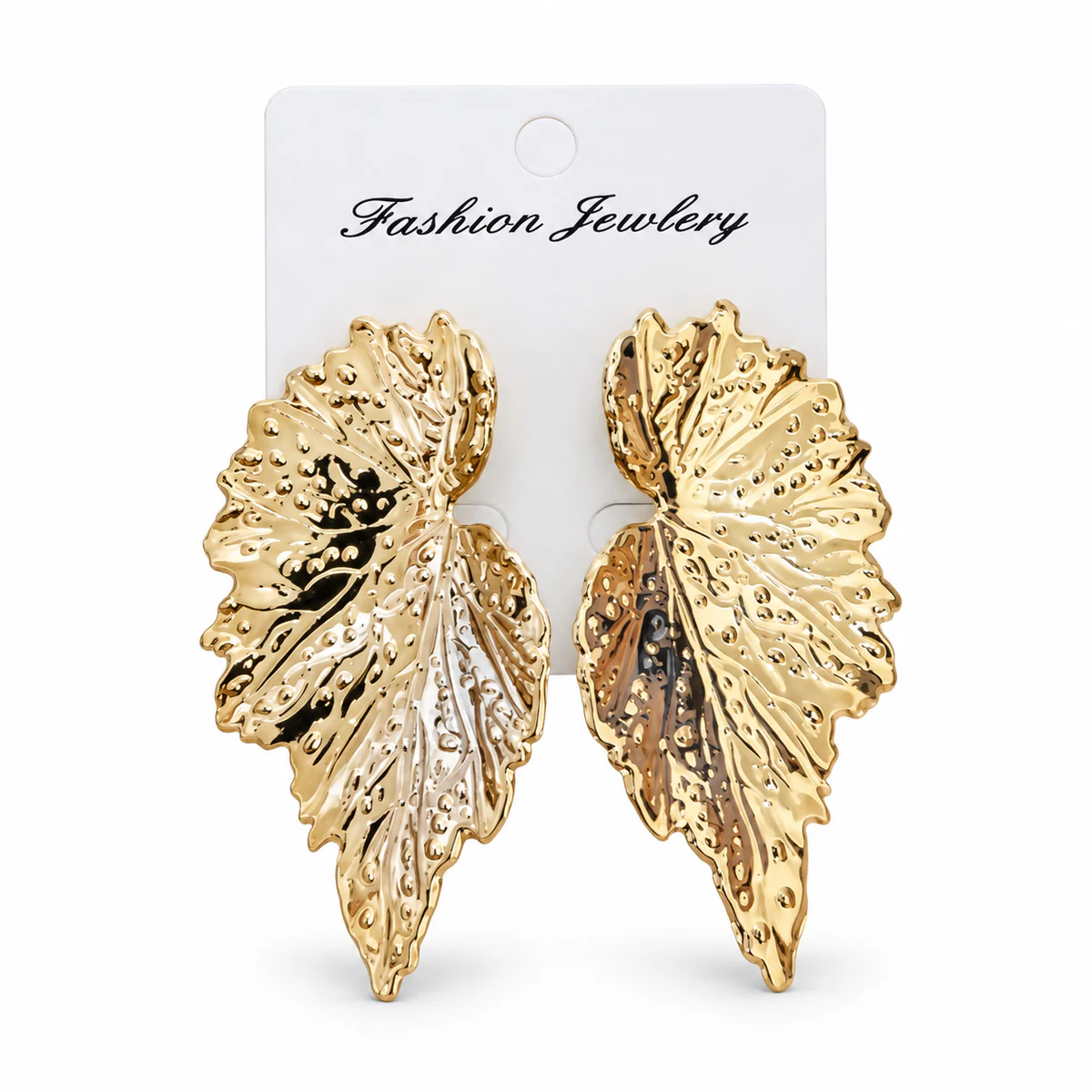 Gold Leaf Drop Earrings